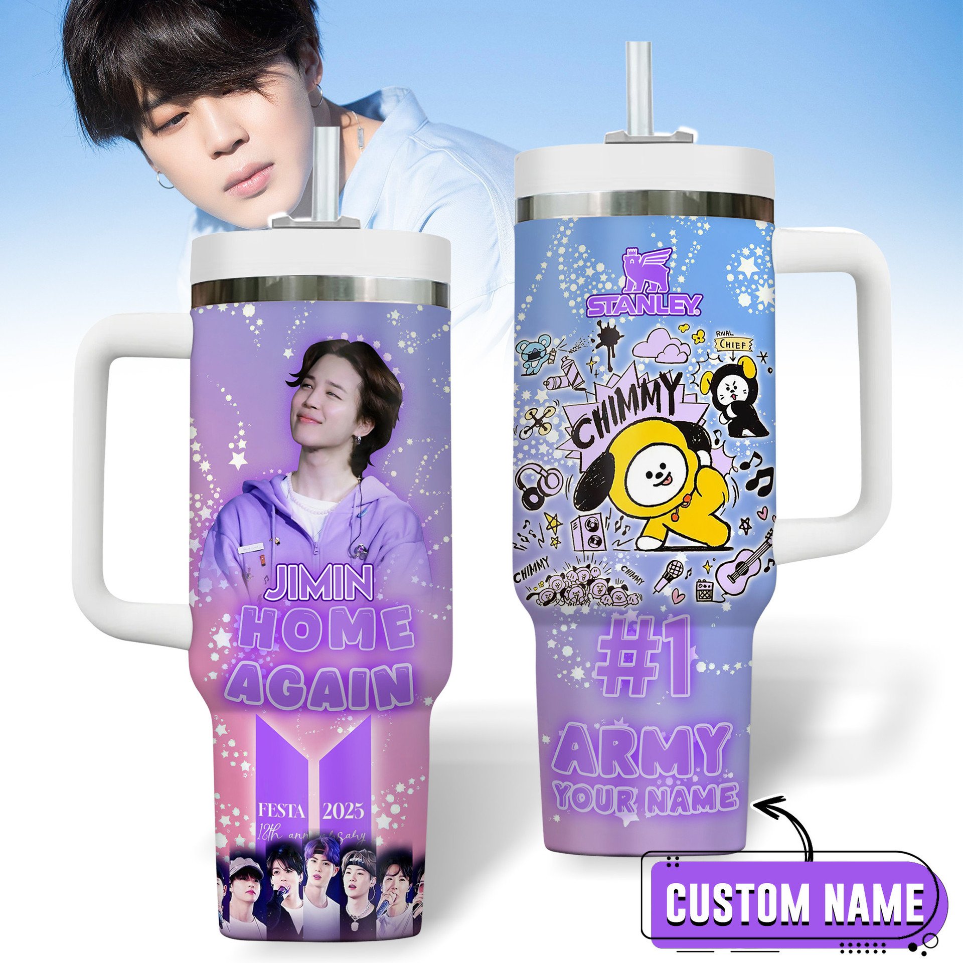 Jimin BTS Home Again Festa 2025 Premium 40 oz Stanley Tumbler Jimin BTS Home Again Festa 2025 Premium 40 oz Stanley Tumbler