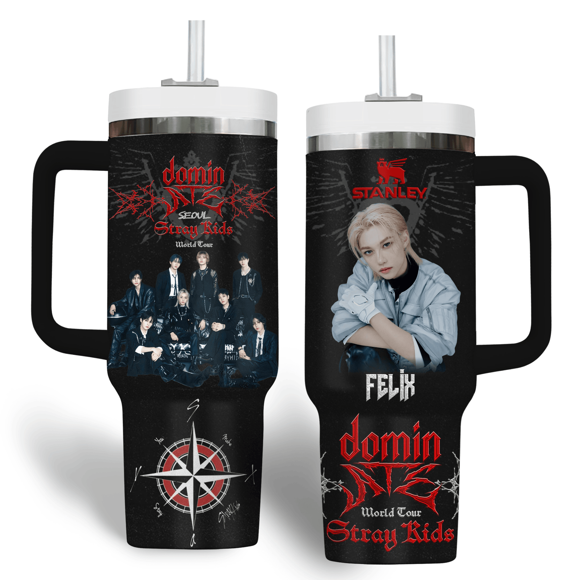 Felix Stray Kids Dominate World Tour 2025 Premium Stanley Tumbler Felix Stray Kids Dominate World Tour 2025 Premium Stanley Tumbler