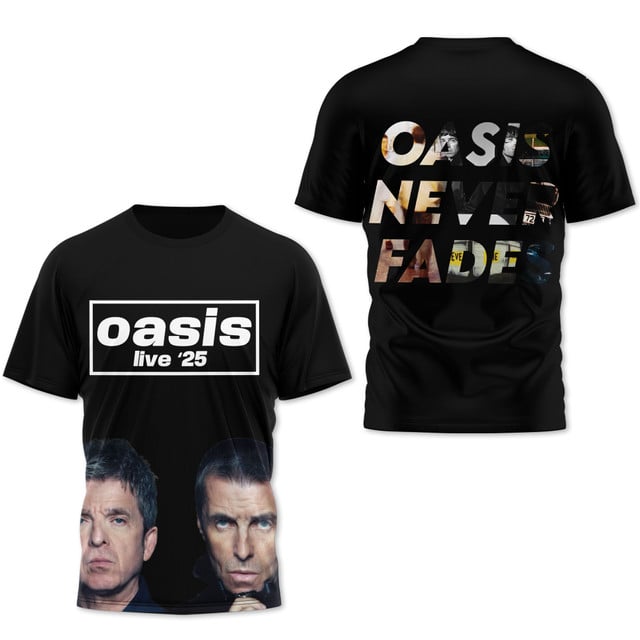 Oasis Live '25 Tour Never Fades Premium Shirt Oasis Live '25 Tour Never Fades Premium Shirt