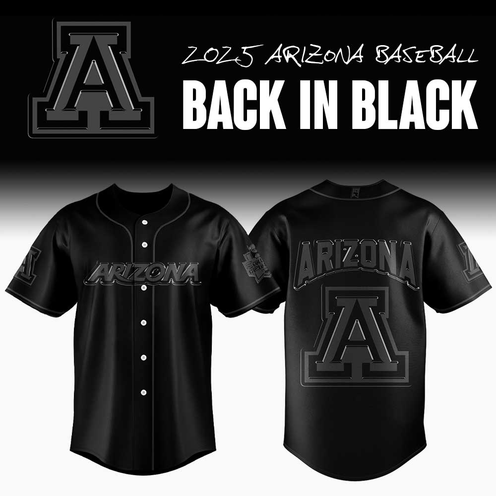 Arizona Wildcats Baseball x Back In Black Jersey 2025 Arizona Wildcats Baseball x Back In Black Jersey 2025