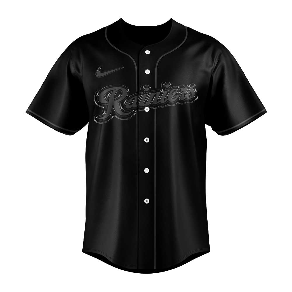 Tacoma Rainiers "Back in Black" Special Baseball Jersey Tacoma Rainiers "Back in Black" Special Baseball Jersey