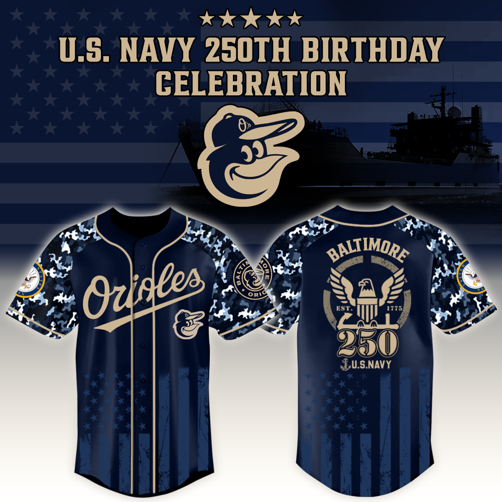 Baltimore Orioles x US Navy 250th Birthday Edition 3D Baseball Jersey Baltimore Orioles x US Navy 250th Birthday Edition 3D Baseball Jersey