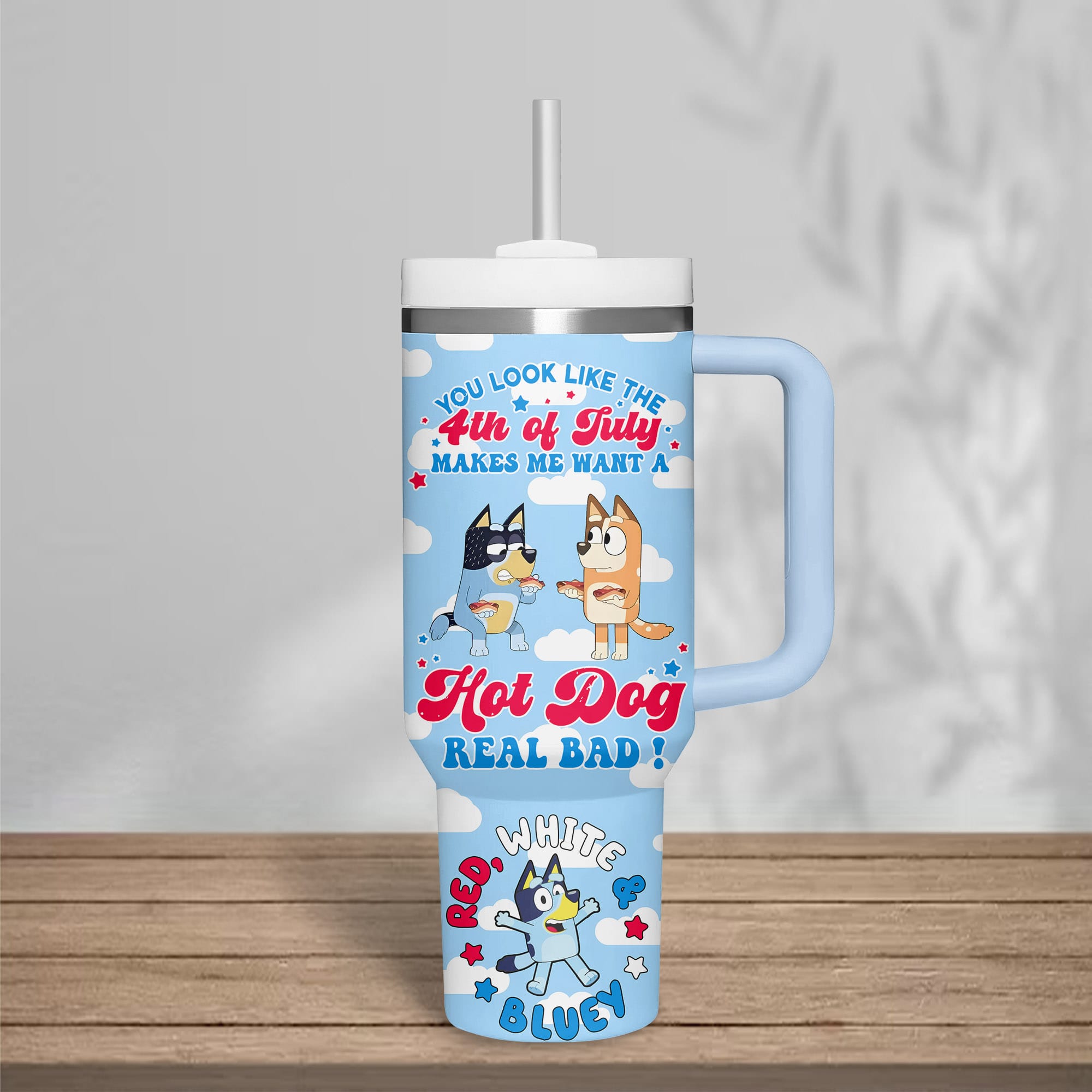 Bluey Happy 4th Of July 2025 Limited Edition Stanley Tumbler Bluey Happy 4th Of July 2025 Limited Edition Stanley Tumbler