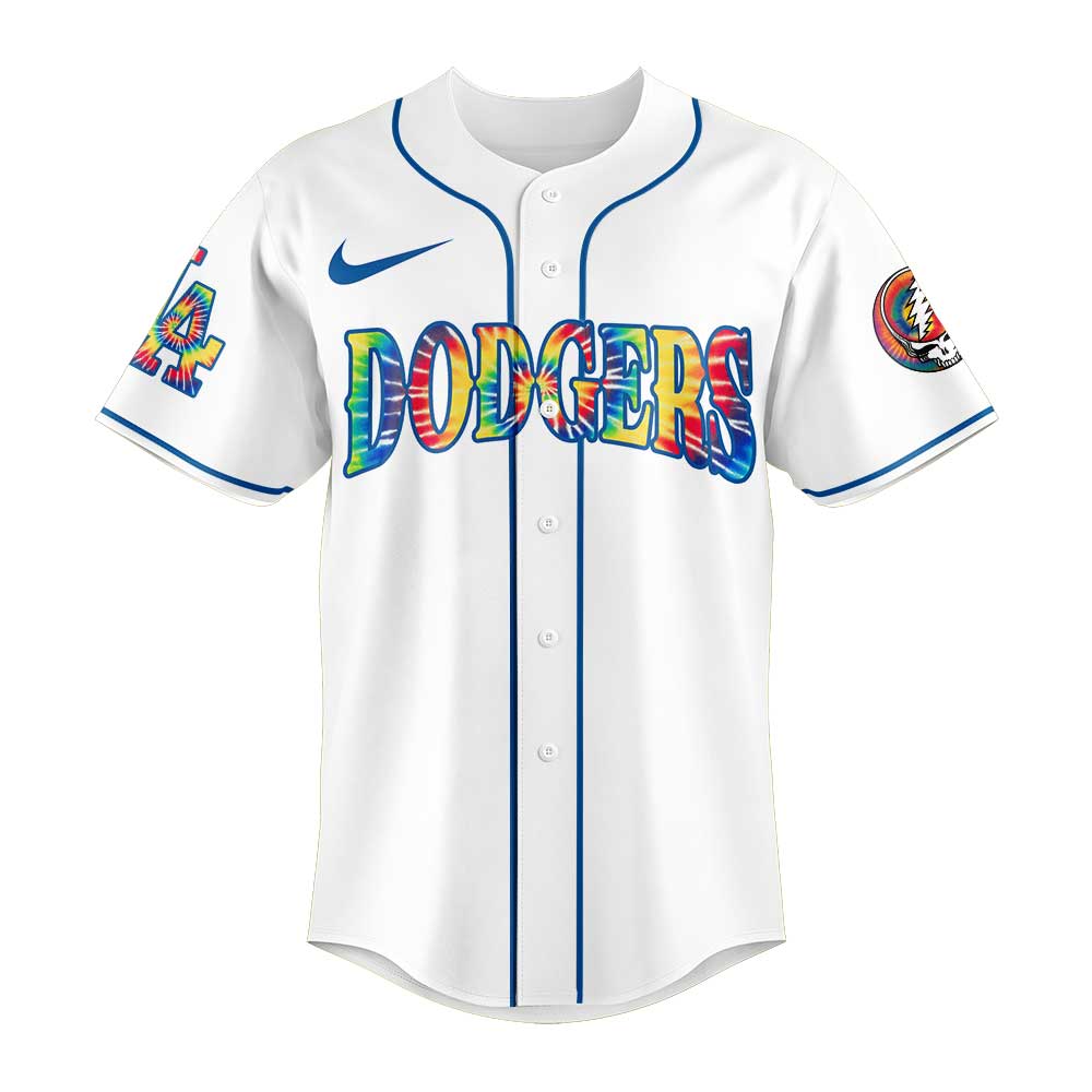 Los Angeles Dodgers Celebrating Grateful Dead Night Limited Edition Jersey Los Angeles Dodgers Celebrating Grateful Dead Night Limited Edition Jersey