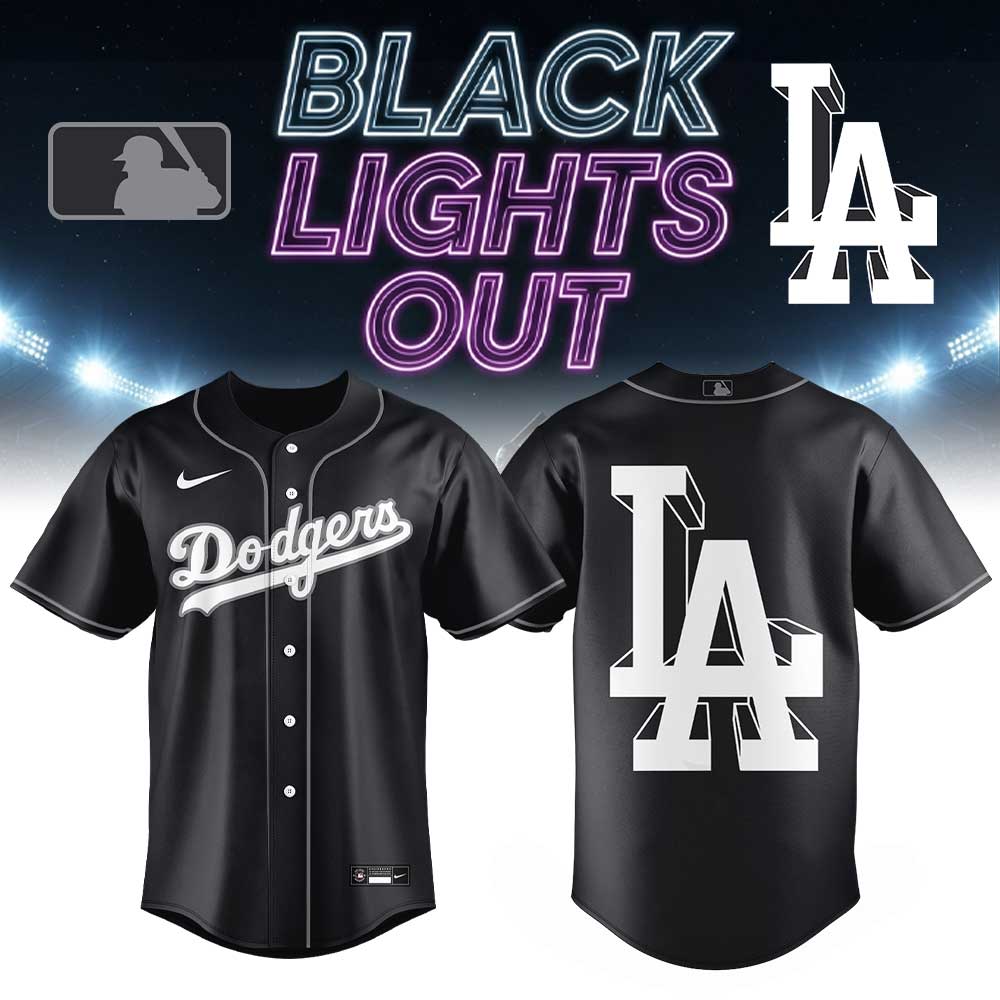 Los Angeles Dodgers Black Lights Out Limited Edition Jersey Los Angeles Dodgers Black Lights Out Limited Edition Jersey