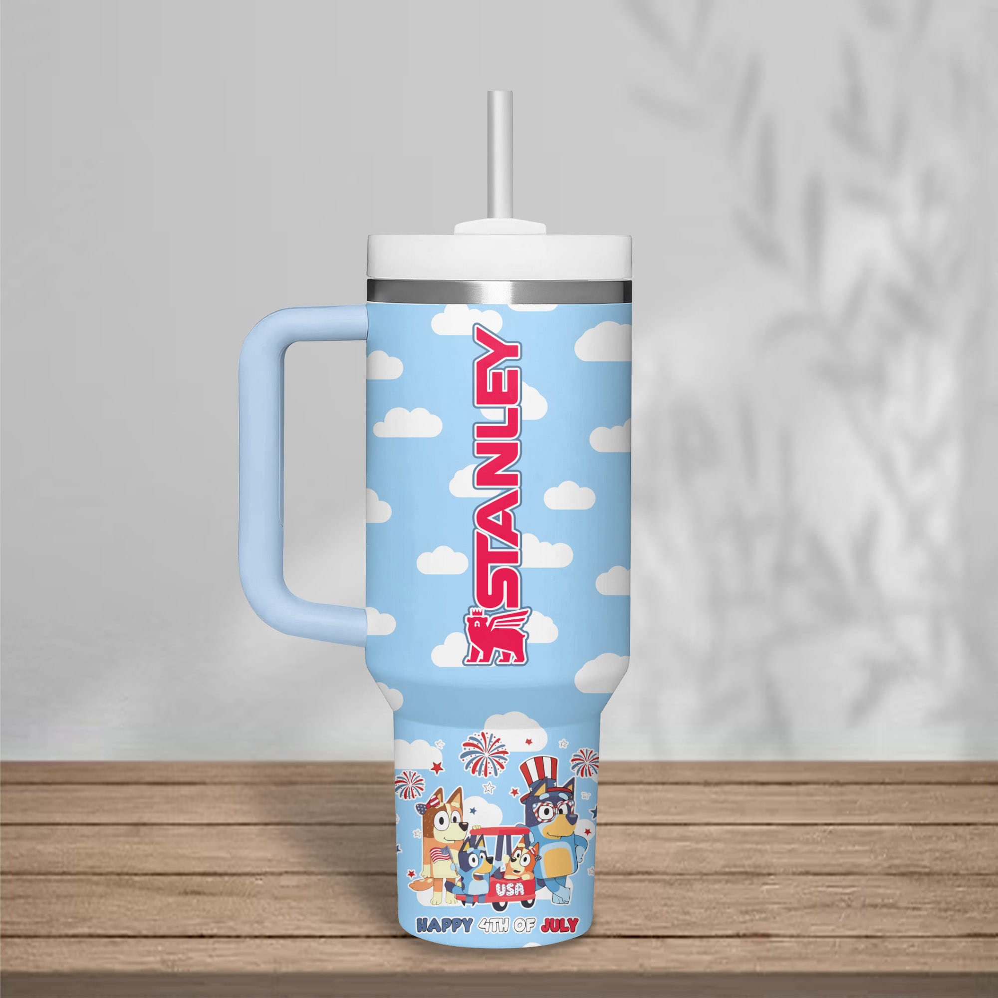 Bluey Happy 4th Of July 2025 Limited Edition Stanley Tumbler Bluey Happy 4th Of July 2025 Limited Edition Stanley Tumbler