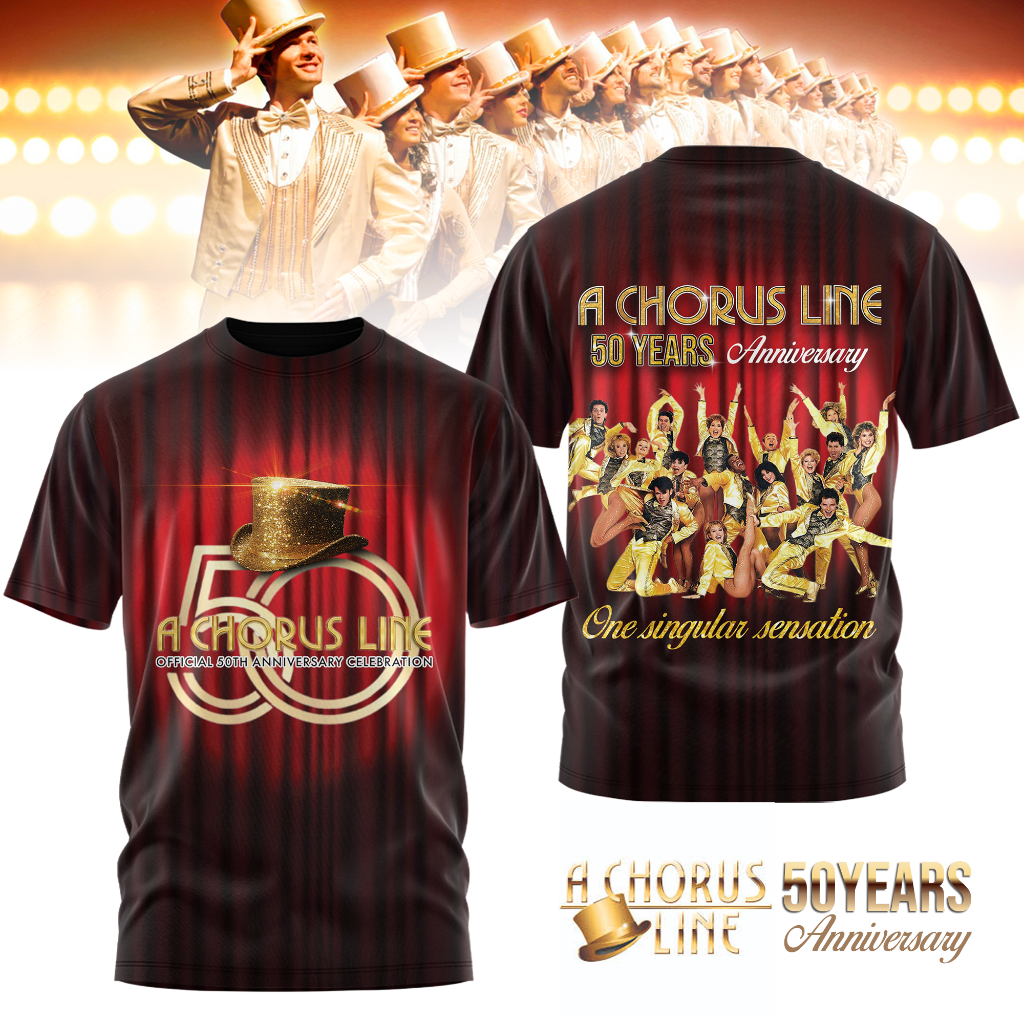 A Chorus Line 50 Years Anniversary 3D Shirt A Chorus Line 50 Years Anniversary 3D Shirt