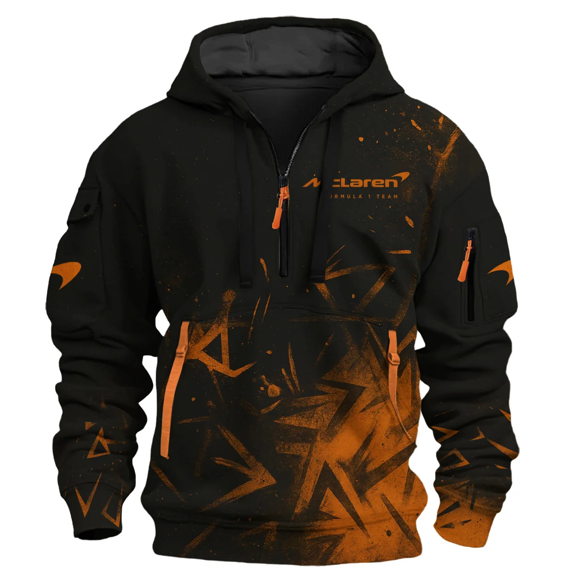 Oscar Piastri McLaren F1 Exclusive Logo Quarter Zip Hoodie Oscar Piastri McLaren F1 Exclusive Logo Quarter Zip Hoodie