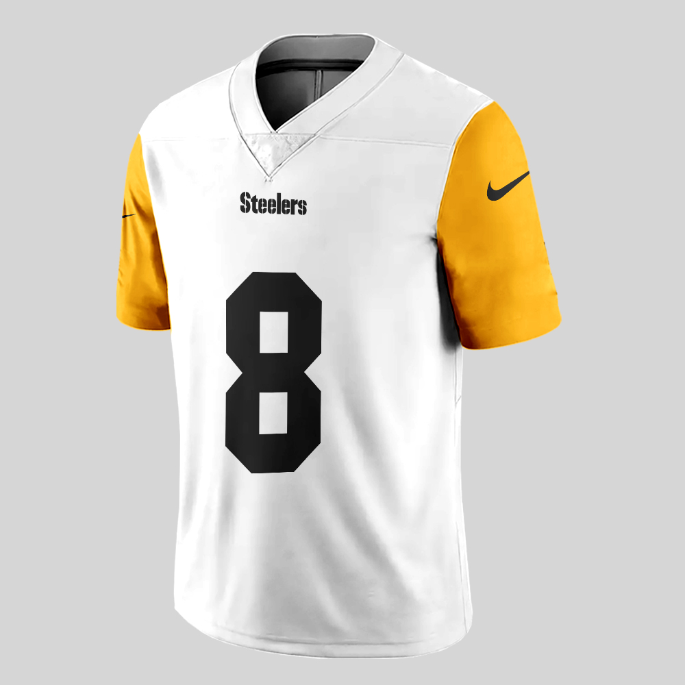 Aaron Rodgers Pittsburgh Steelers Classic White Gold Football Jersey Aaron Rodgers Pittsburgh Steelers Classic White Gold Football Jersey