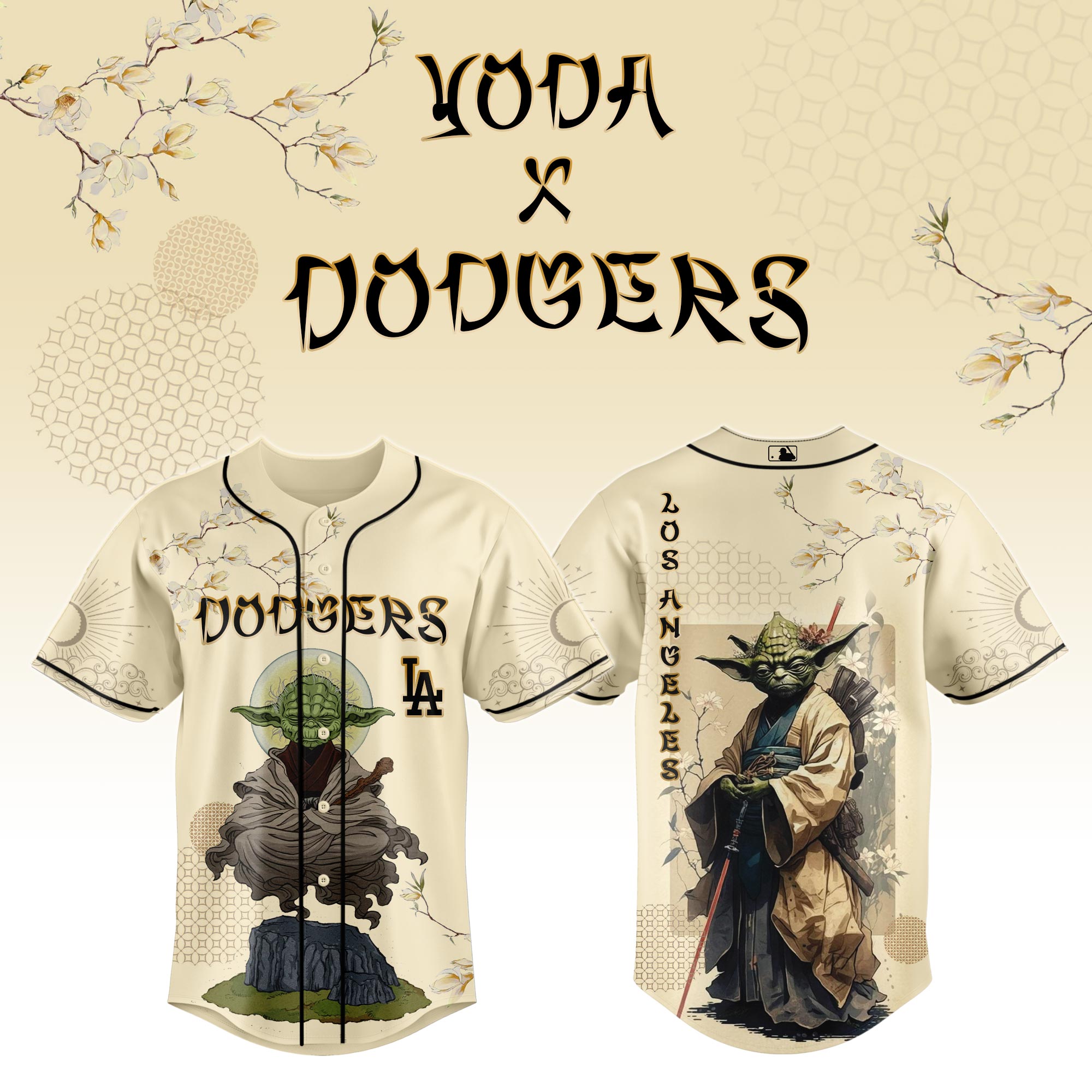 Los Angeles Dodgers x Master Yoda 2025 Japan Jersey Los Angeles Dodgers x Master Yoda 2025 Japan Jersey