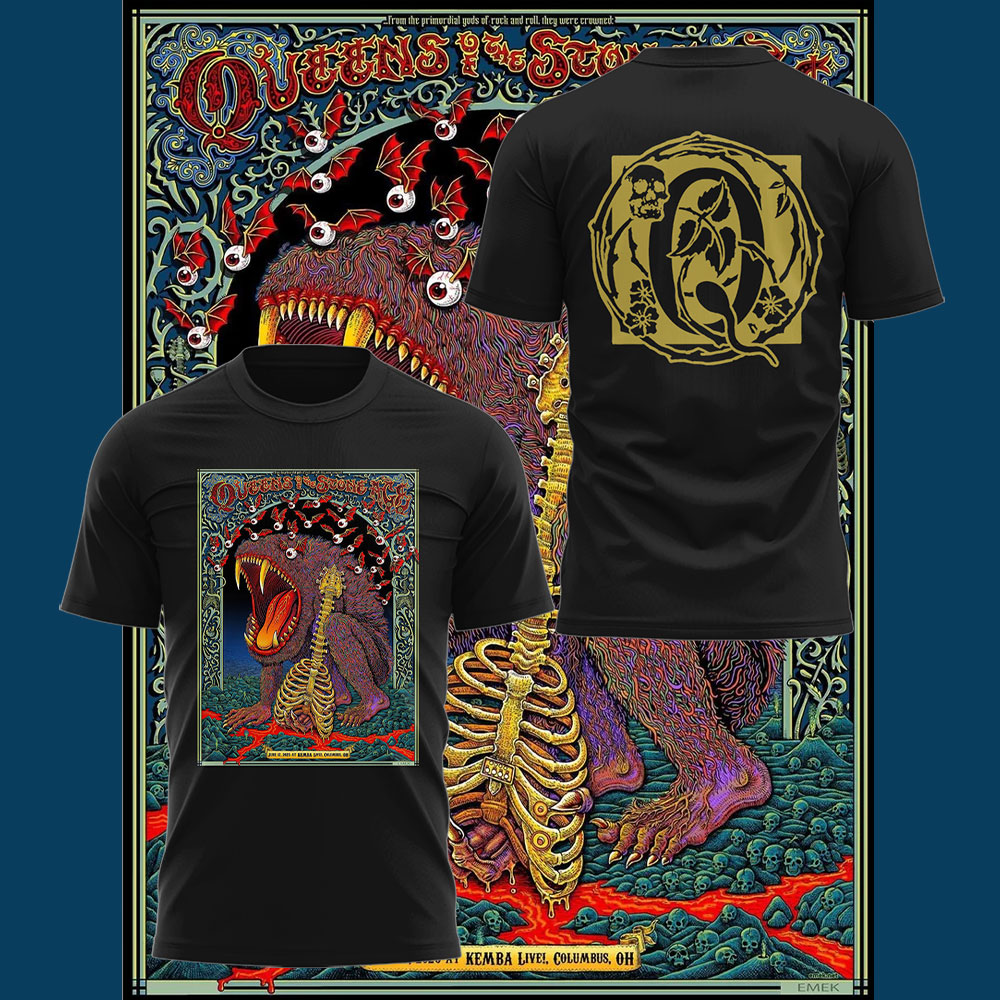 Queens of the Stone Age World Tour 2025 In Columbus Premium Black Shirt Queens of the Stone Age World Tour 2025 In Columbus Premium Black Shirt