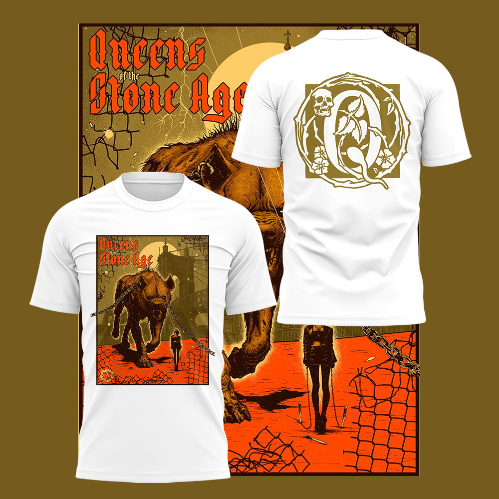 Queens of the Stone Age World Tour 2025 In Columbus White Shirt Queens of the Stone Age World Tour 2025 In Columbus White Shirt
