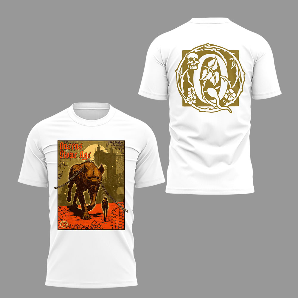 Queens of the Stone Age World Tour 2025 In Columbus White Shirt Queens of the Stone Age World Tour 2025 In Columbus White Shirt