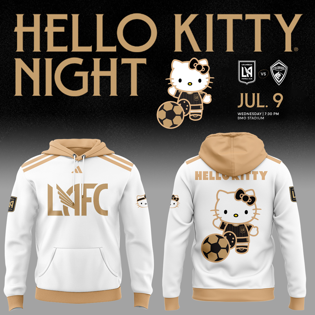Los Angeles FC x Hello Kitty Night 2025 Premium White Hoodie Set Los Angeles FC x Hello Kitty Night 2025 Premium White Hoodie Set