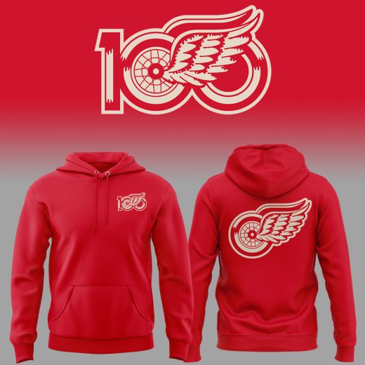 Detroit Red Wings 100th NHL Season New Logo Limited Hoodie Set