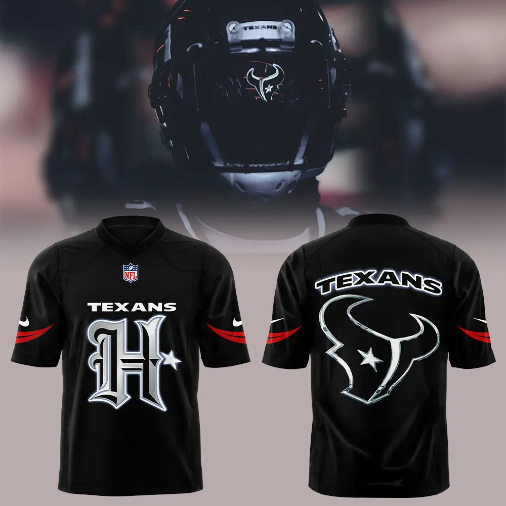 Houston Texans NFL UNIFORM Battle Black Football Jersey Houston Texans NFL UNIFORM Battle Black Football Jersey