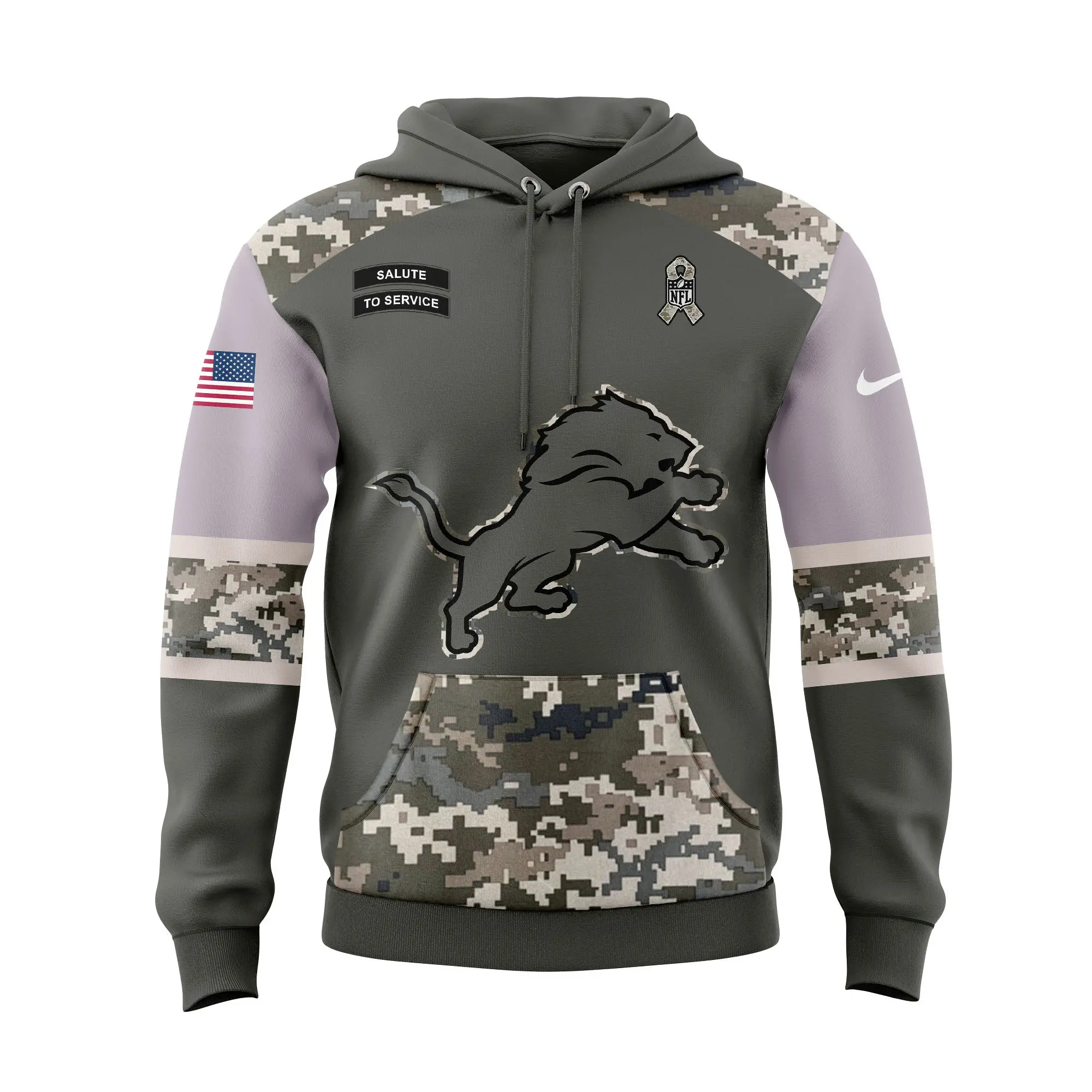 Detroit Lions NFL Salute to Service Club Hoodie Detroit Lions NFL Salute to Service Club Hoodie