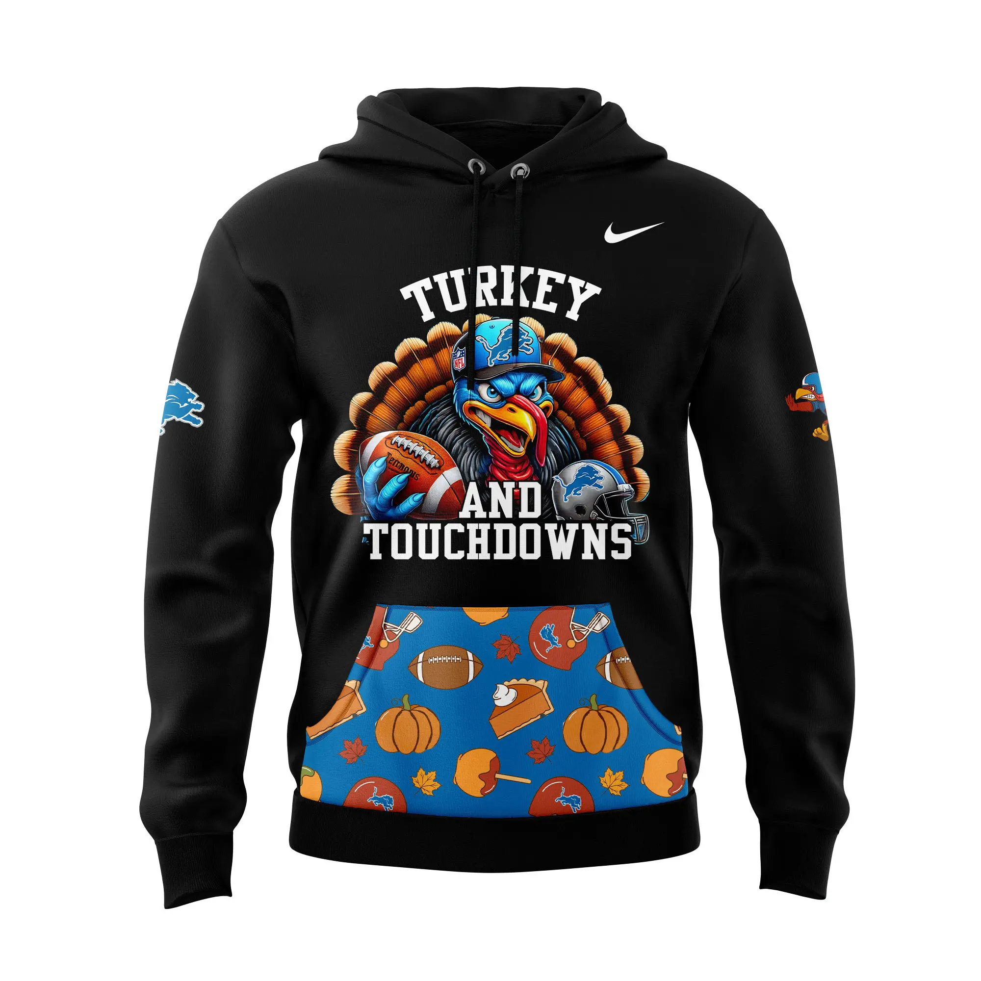 Detroit Lions NFL Happy Thanksgiving Day Hoodie Detroit Lions NFL Happy Thanksgiving Day Hoodie