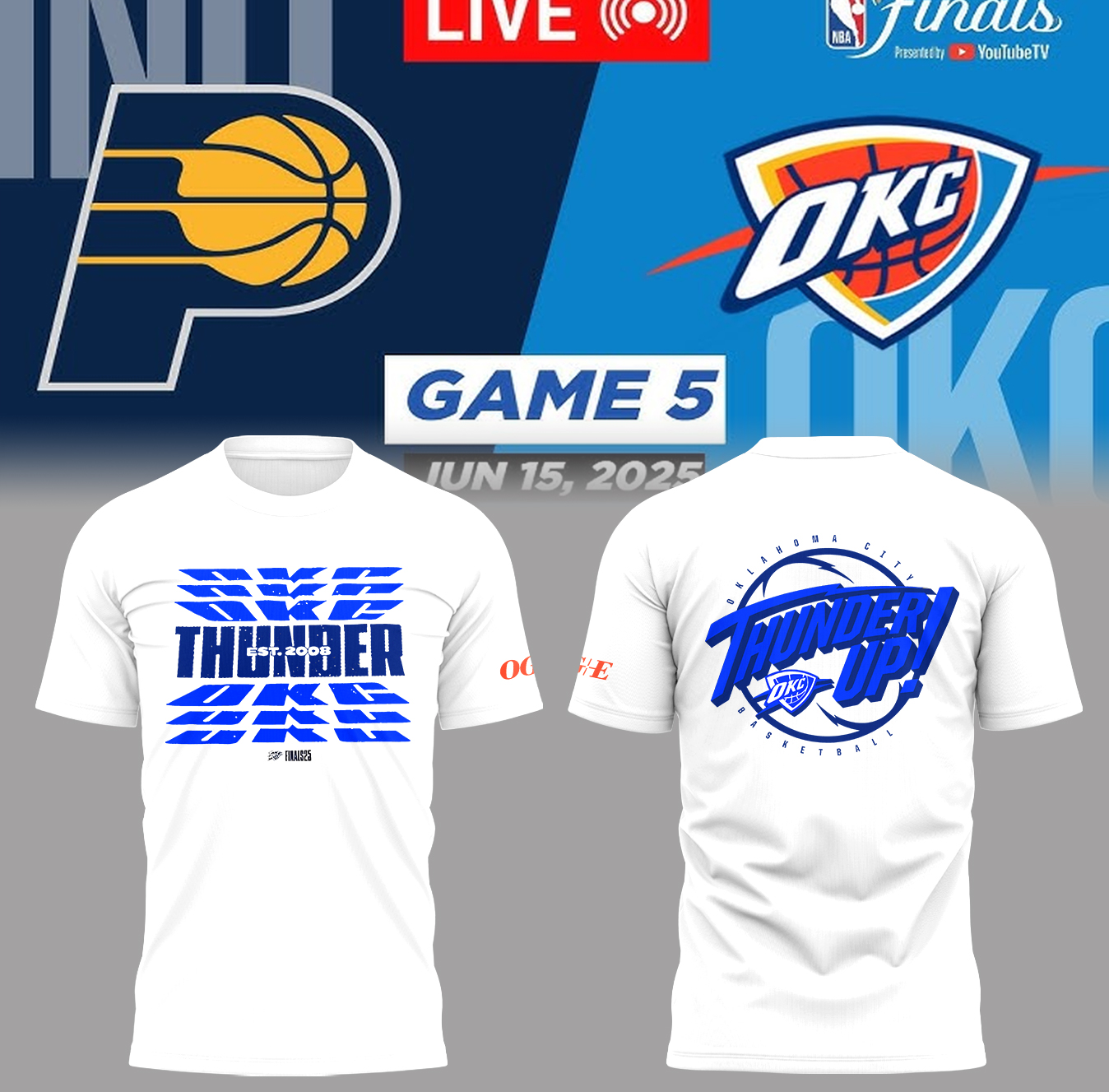 Oklahoma City Thunder Game 5 of the NBA Finals Limited White Shirt Oklahoma City Thunder Game 5 of the NBA Finals Limited White Shirt
