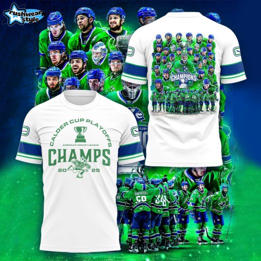 Abbotsford Canucks x 2025 Calder Cup Champions! White Tee