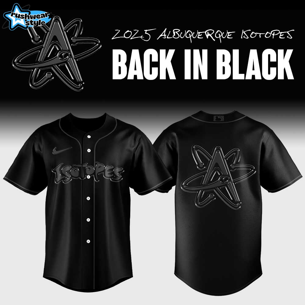 Albuquerque Isotopes x Back In Black 2025 Baseball Jersey Albuquerque Isotopes x Back In Black 2025 Baseball Jersey