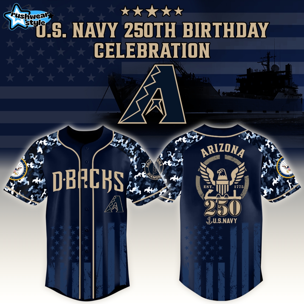 Arizona Diamondbacks x US Navy 250th Birthday Edition 3D Baseball Jersey Arizona Diamondbacks x US Navy 250th Birthday Edition 3D Baseball Jersey