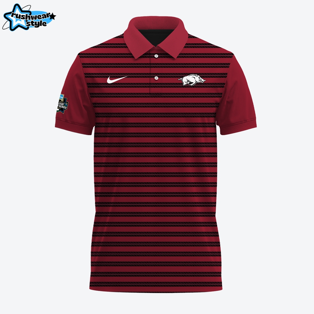 Arkansas Razorback Baseball Limited Edition 2025 Polo Shirt Arkansas Razorback Baseball Limited Edition 2025 Polo Shirt