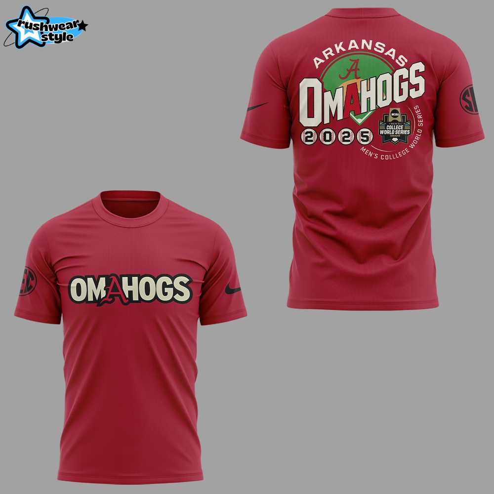 Arkansas Razorback Baseball OMAHOGS Special Shirt 2025 Arkansas Razorback Baseball OMAHOGS Special Shirt 2025