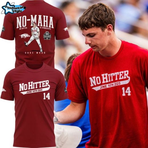 Arkansas Razorbacks Gage Wood College World Series No-Hitter Special Tee