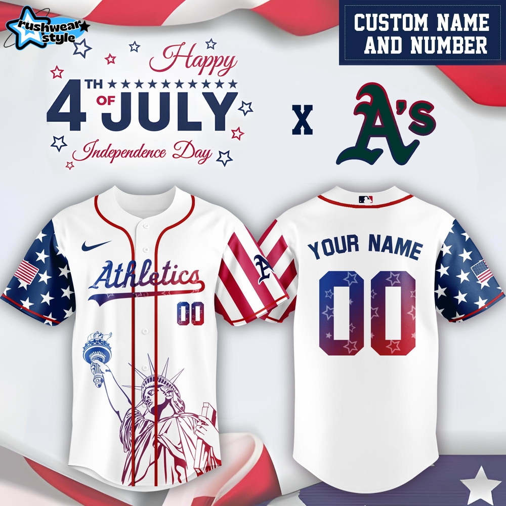 Athletics x 4th Of July USA Baseball Jersey 2025 Athletics x 4th Of July USA Baseball Jersey 2025