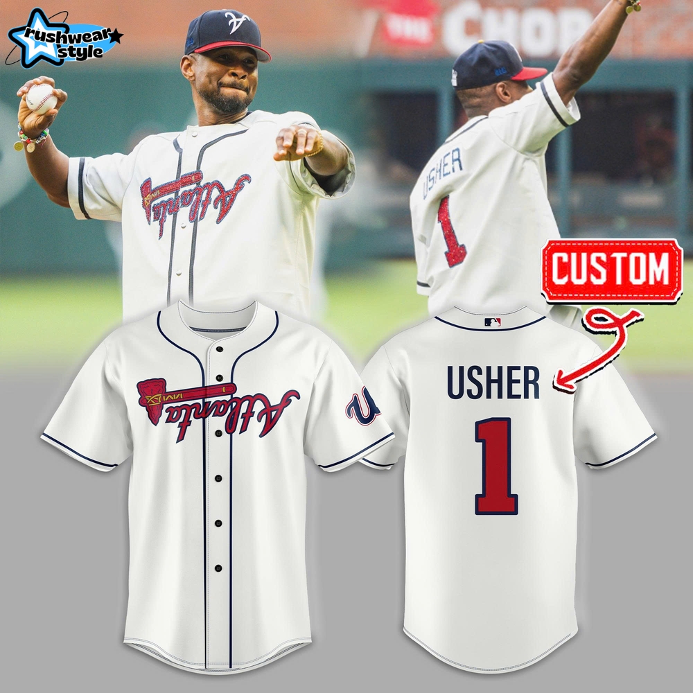 Atlanta Braves x Usher A-Town Down Baseball Jersey Atlanta Braves x Usher A-Town Down Baseball Jersey