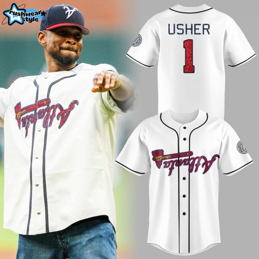 Atlanta Braves x Usher Upside Down Logo Special Baseball Jersey