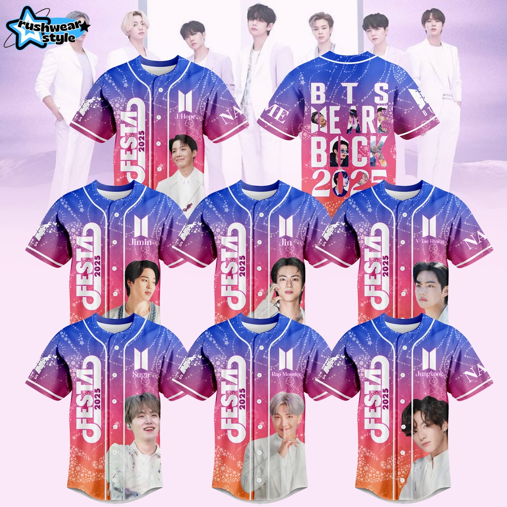 BTS Festa We Are Back 2025 Customized Baseball Jersey BTS Festa We Are Back 2025 Customized Baseball Jersey
