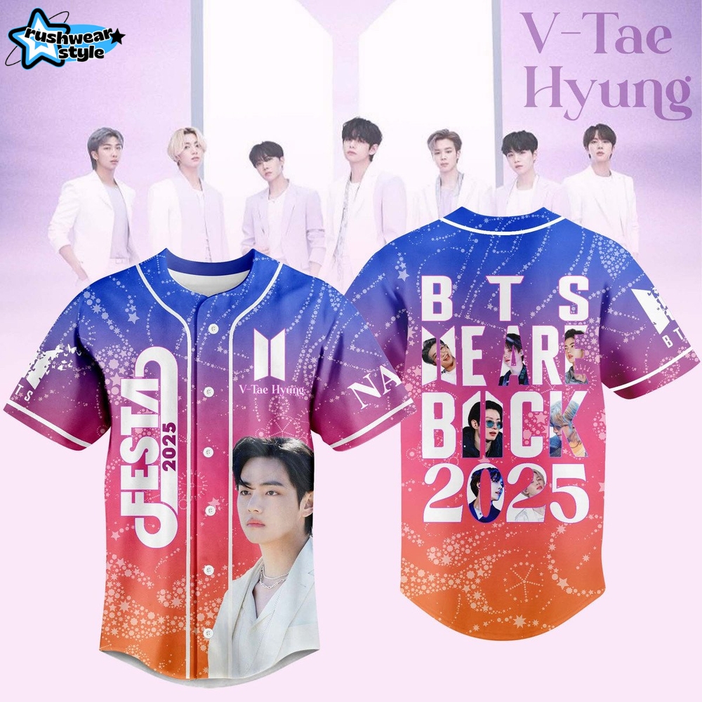 BTS Festa We Are Back 2025 Customized Baseball Jersey BTS Festa We Are Back 2025 Customized Baseball Jersey
