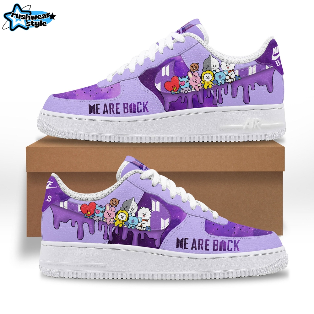 BTS "We Are Back" Limited Edition Air Force 1 Sneaker BTS "We Are Back" Limited Edition Air Force 1 Sneaker