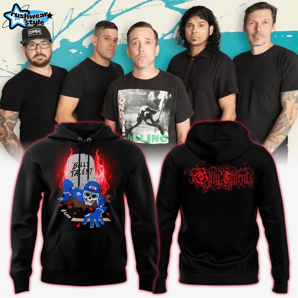 Billy Talent In Quebec Canada Tour 2025 Special Black Hoodie Billy Talent In Quebec Canada Tour 2025 Special Black Hoodie