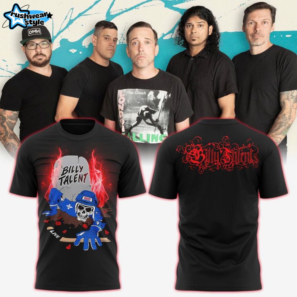 Billy Talent In Quebec Canada Tour 2025 Special Black Tee Billy Talent In Quebec Canada Tour 2025 Special Black Tee