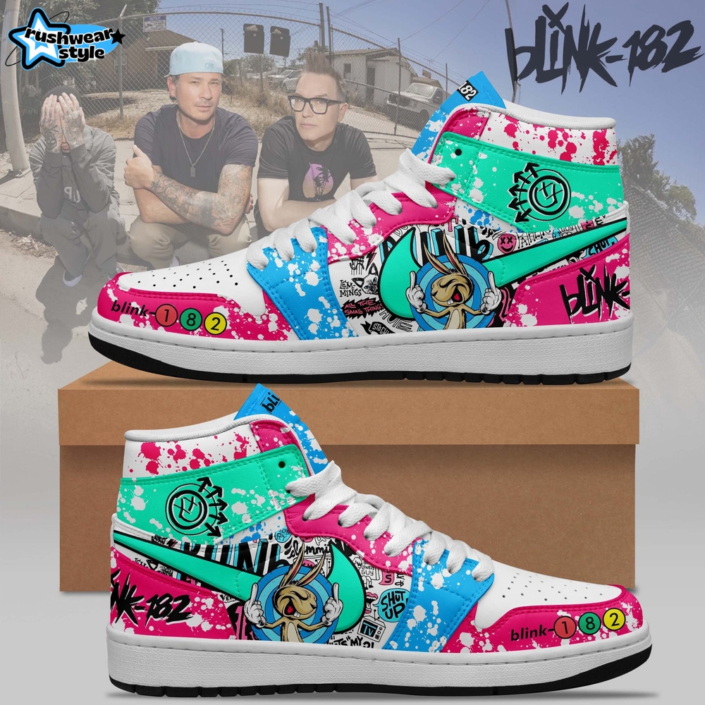 Blink-182 Band Missionary Impossible 2025 Tour Special Air Jordan 1 Sneakers Blink-182 Band Missionary Impossible 2025 Tour Special Air Jordan 1 Sneakers