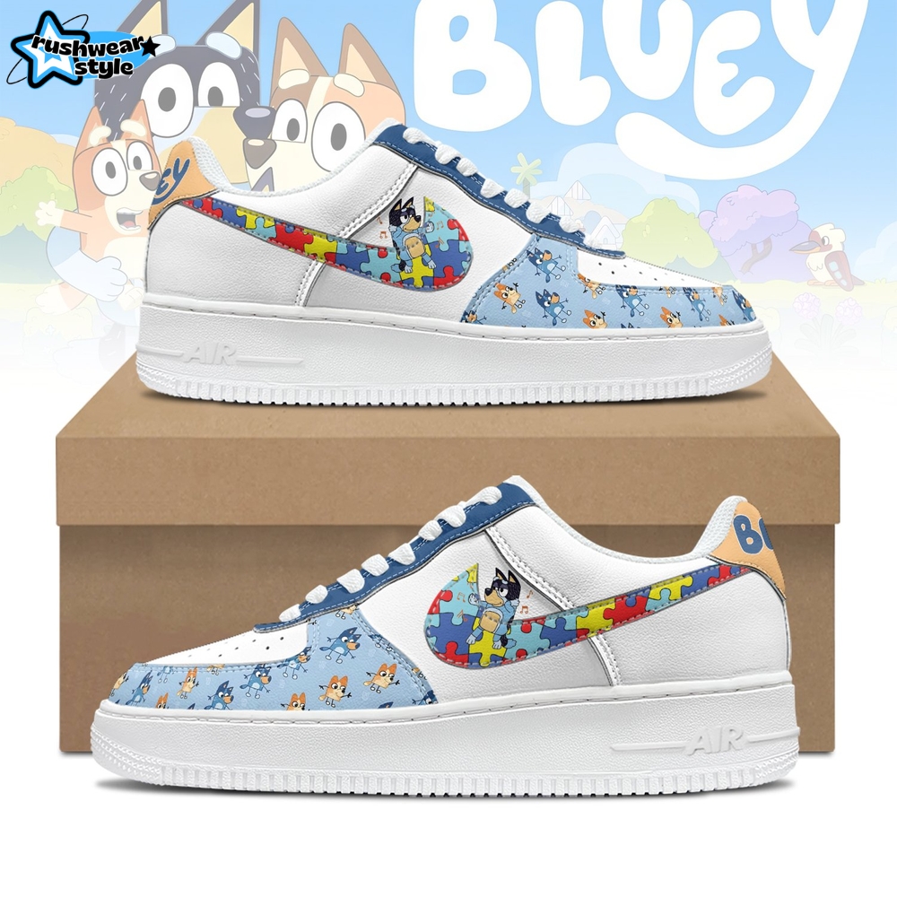 Bluey Autism Awareness Day 2025 Nike Air Force 1 Bluey Autism Awareness Day 2025 Nike Air Force 1