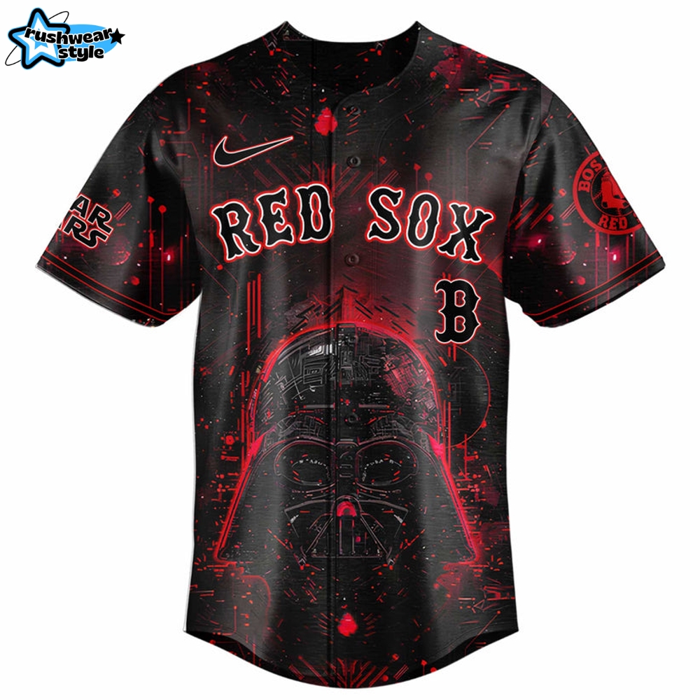 Boston Red Sox MLB x Star Wars Darth Vader Baseball Jersey Boston Red Sox MLB x Star Wars Darth Vader Baseball Jersey