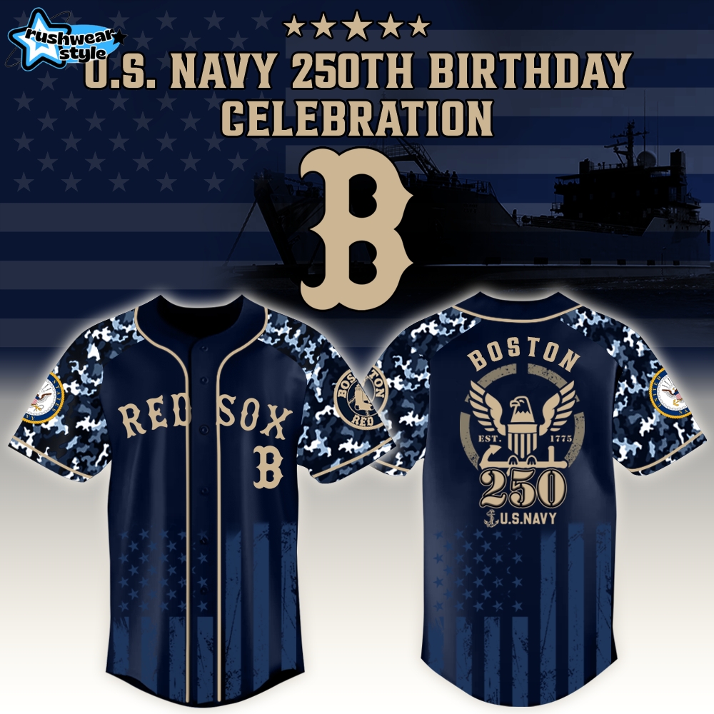 Boston Red Sox x US Navy 250th Birthday Edition 3D Baseball Jersey Boston Red Sox x US Navy 250th Birthday Edition 3D Baseball Jersey