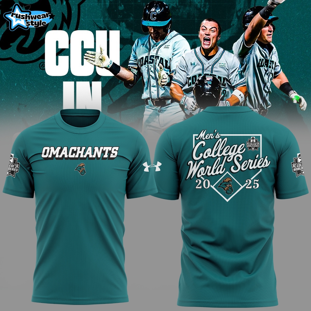 Coastal Carolina Baseball "OMACHANTS" College World Series 2025 Special Tee Coastal Carolina Baseball "OMACHANTS" College World Series 2025 Special Tee