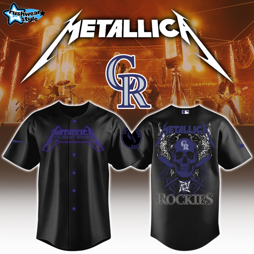 Colorado Rockies MLB x Metallica Jersey Limited Edition Colorado Rockies MLB x Metallica Jersey Limited Edition