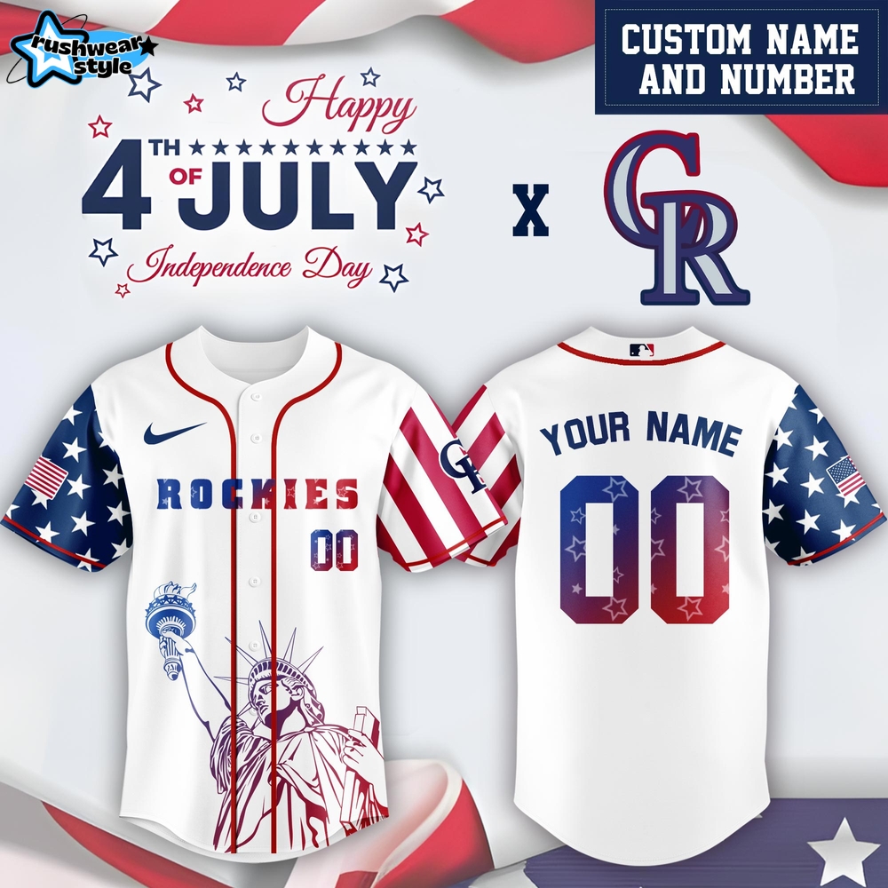 Colorado Rockies x 4th Of July USA Baseball Jersey 2025 Colorado Rockies x 4th Of July USA Baseball Jersey 2025