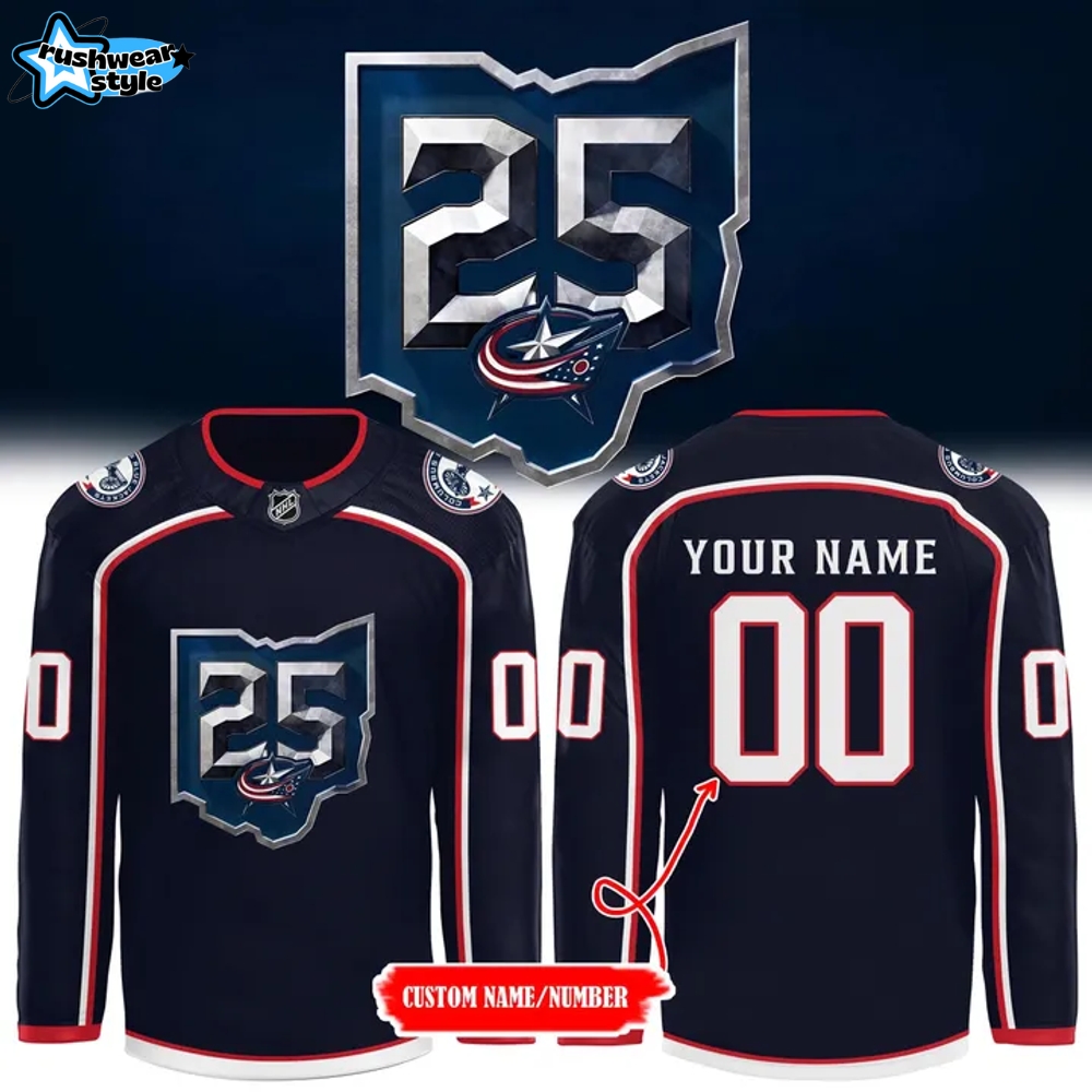 Columbus Blue Jackets 25th Anniversary Season Hockey Jersey 2025 Columbus Blue Jackets 25th Anniversary Season Hockey Jersey 2025