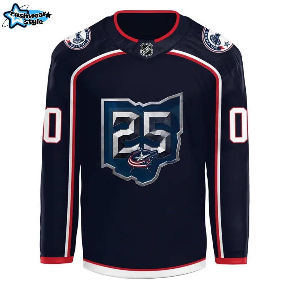 Columbus Blue Jackets 25th Anniversary Season Hockey Jersey 2025 Columbus Blue Jackets 25th Anniversary Season Hockey Jersey 2025