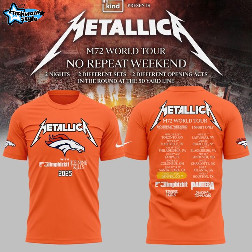 Denver Broncos x Morgan Wallen "I'm The Problem Tour" 2025 Special Orange Tee Denver Broncos x Morgan Wallen "I'm The Problem Tour" 2025 Special Orange Tee