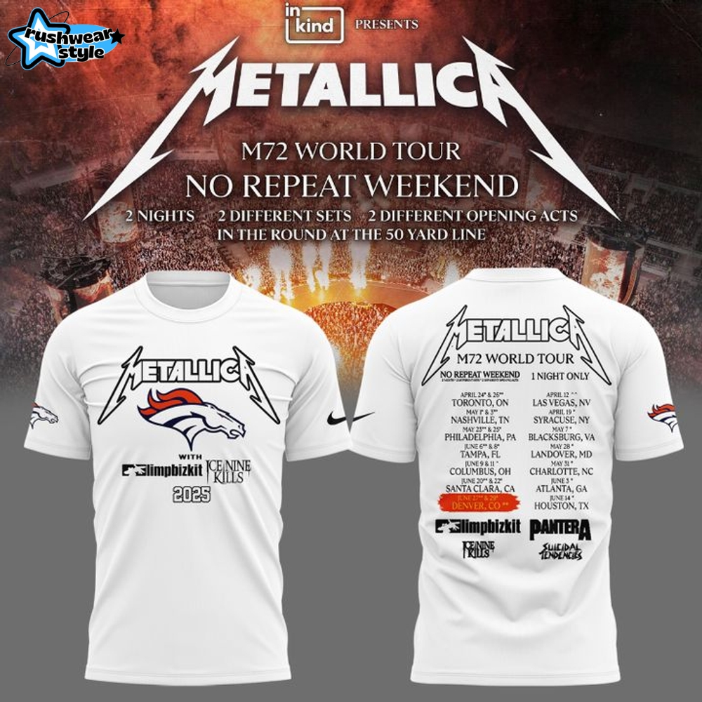 Denver Broncos x Morgan Wallen "I'm The Problem Tour" 2025 Special White Tee Denver Broncos x Morgan Wallen "I'm The Problem Tour" 2025 Special White Tee