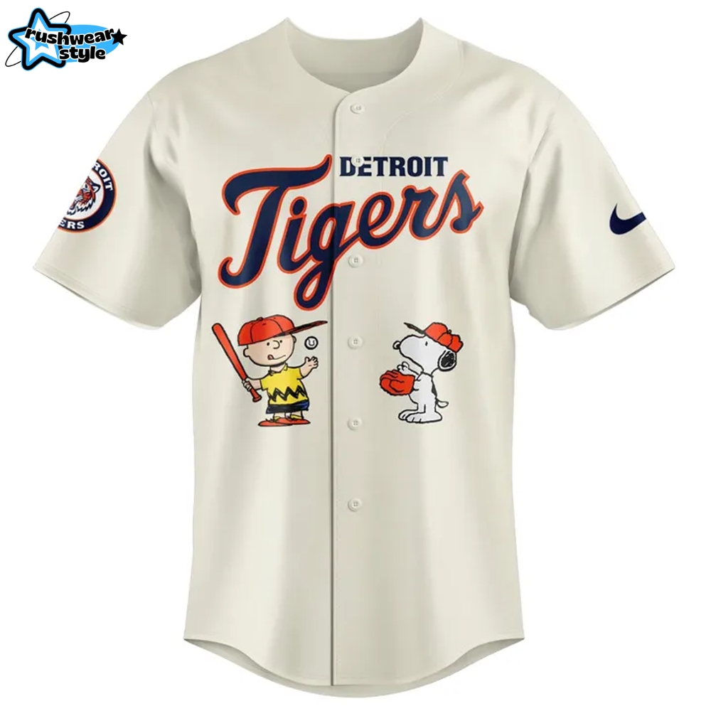 Detroit Tigers x Peanuts Iteam Of The Game Baseball Jersey Detroit Tigers x Peanuts Iteam Of The Game Baseball Jersey