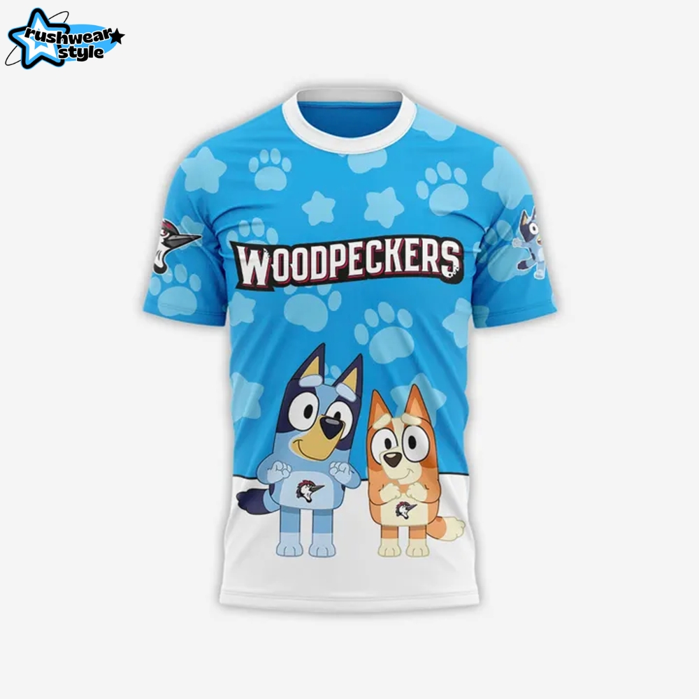 Fayetteville Woodpeckers x Bluey At The Ball Park 2025 Shirt Fayetteville Woodpeckers x Bluey At The Ball Park 2025 Shirt